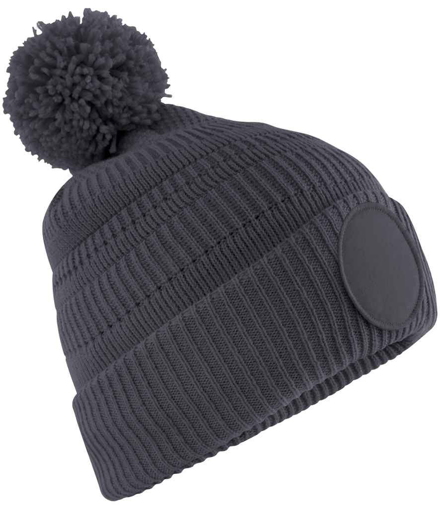 Beechfield Fan Patch Beanie | Graphite Grey