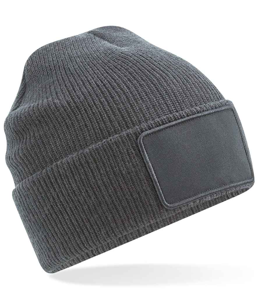 Beechfield Removable Patch Thinsulate™ Beanie | Graphite Grey
