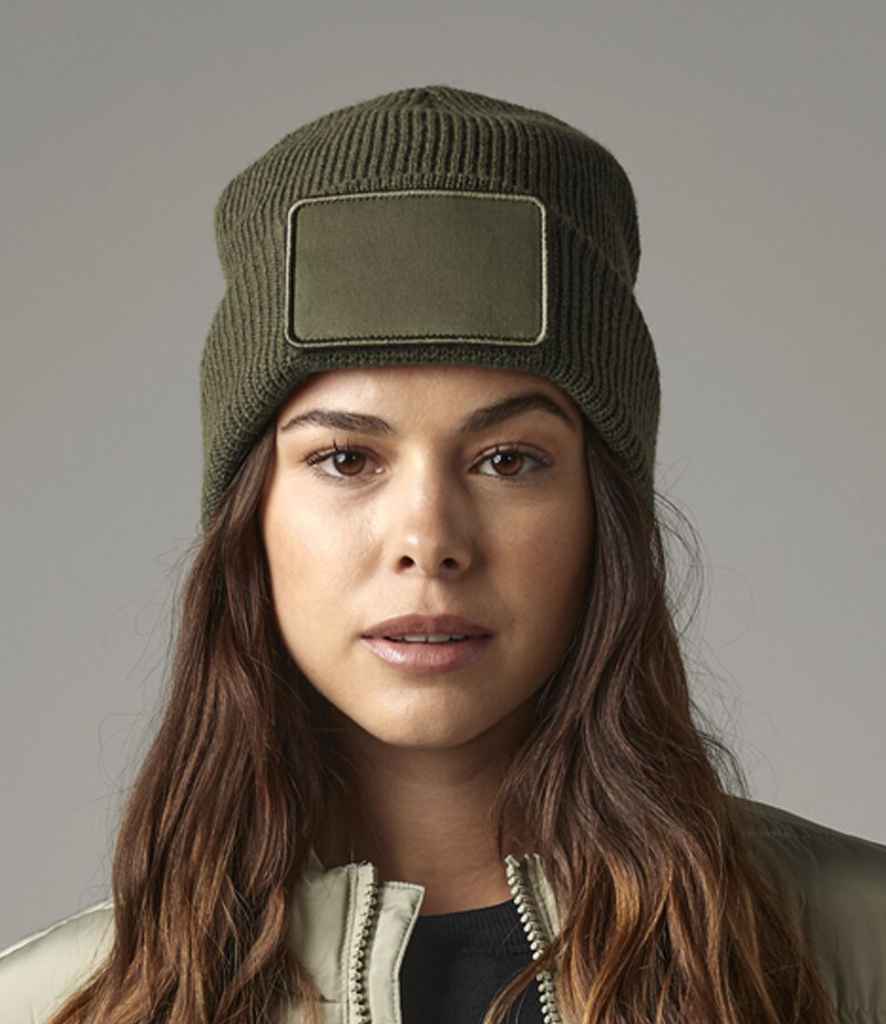 Beechfield Removable Patch Thinsulate™ Beanie | Military Green
