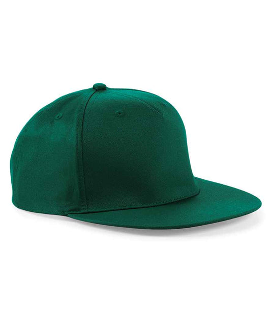 Beechfield 5 Panel Snapback Rapper Cap | Bottle Green
