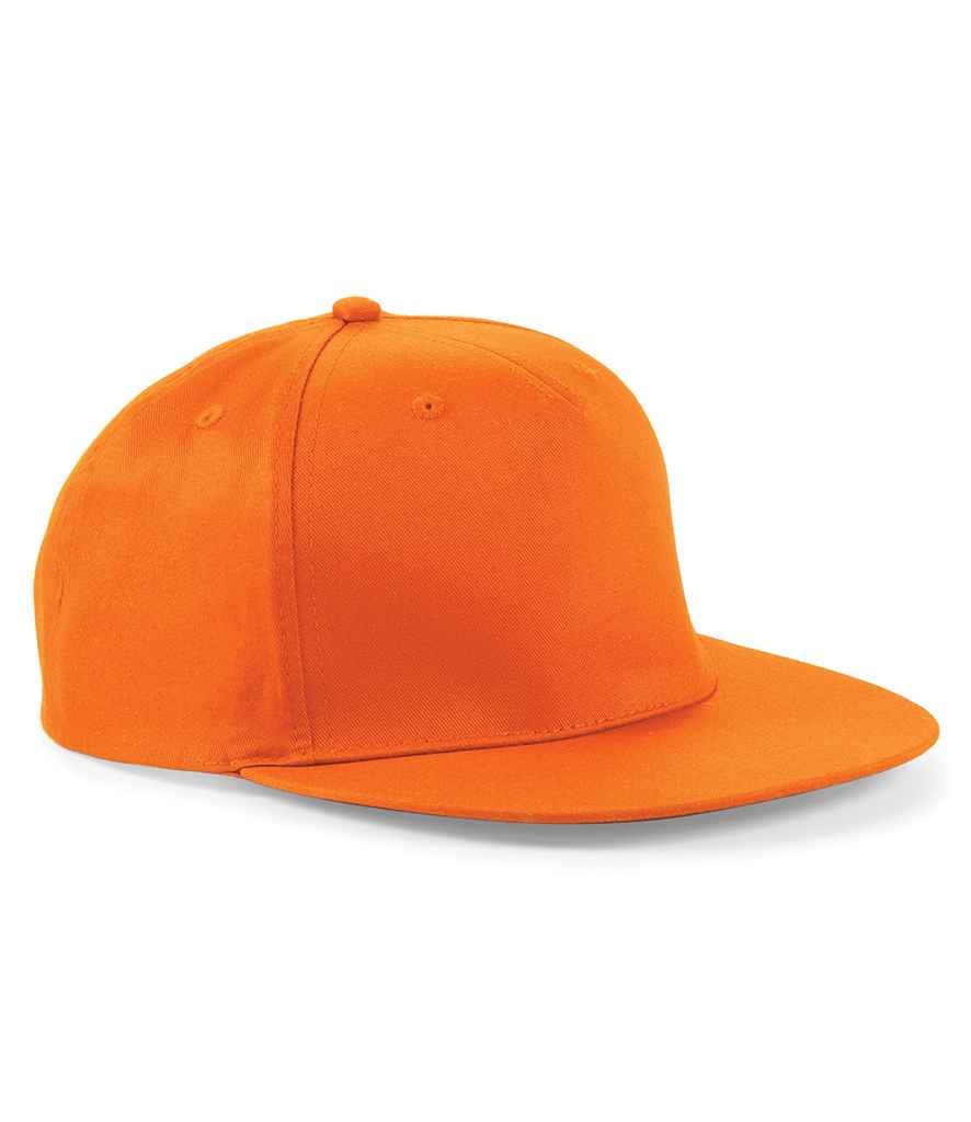 Beechfield 5 Panel Snapback Rapper Cap | Orange