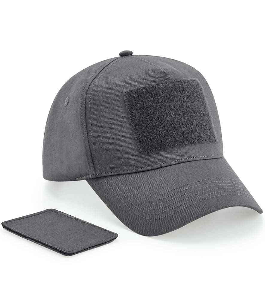 Beechfield Removable Patch 5 Panel Cap | Graphite Grey