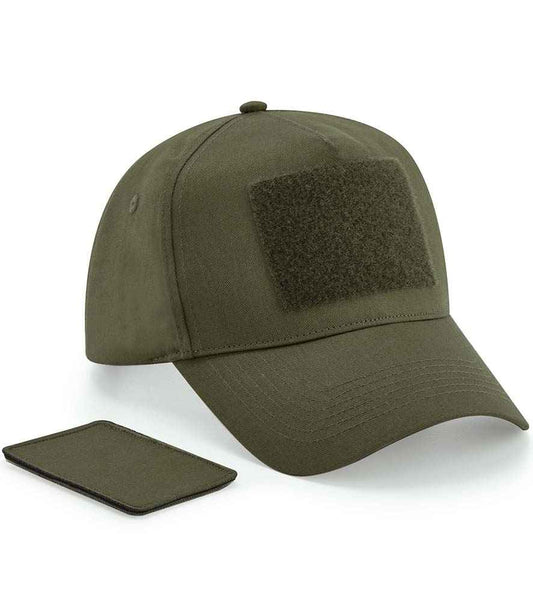 Beechfield Removable Patch 5 Panel Cap | Military Green