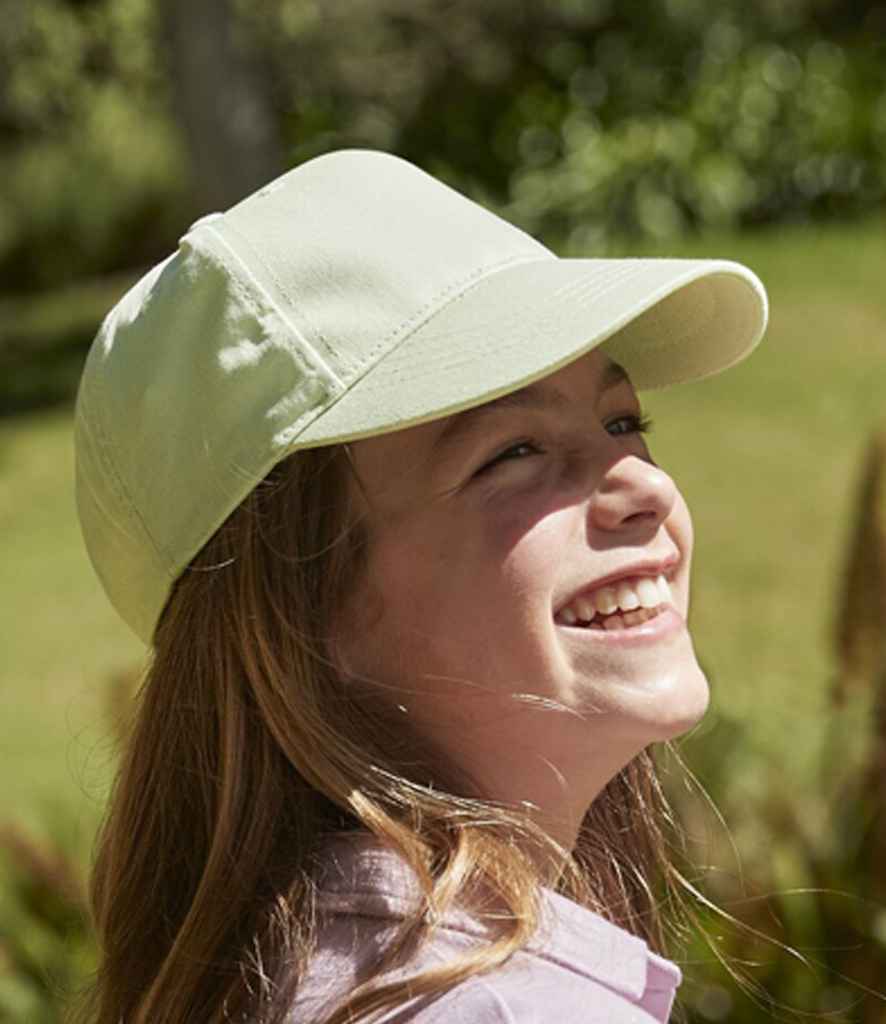 Beechfield Kids Organic Cotton 5 Panel Cap | Pistachio