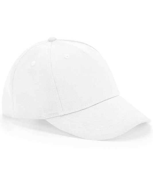 Beechfield Kids Organic Cotton 5 Panel Cap | White