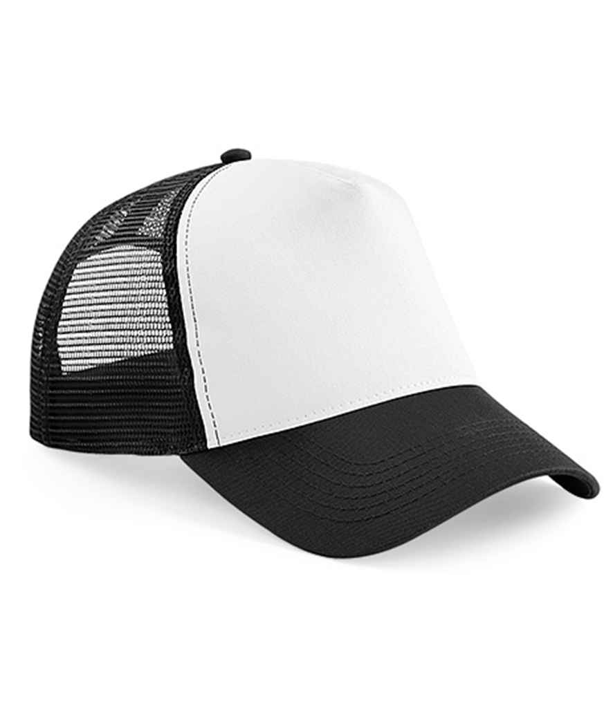 Beechfield Snapback Trucker Cap | Black/White