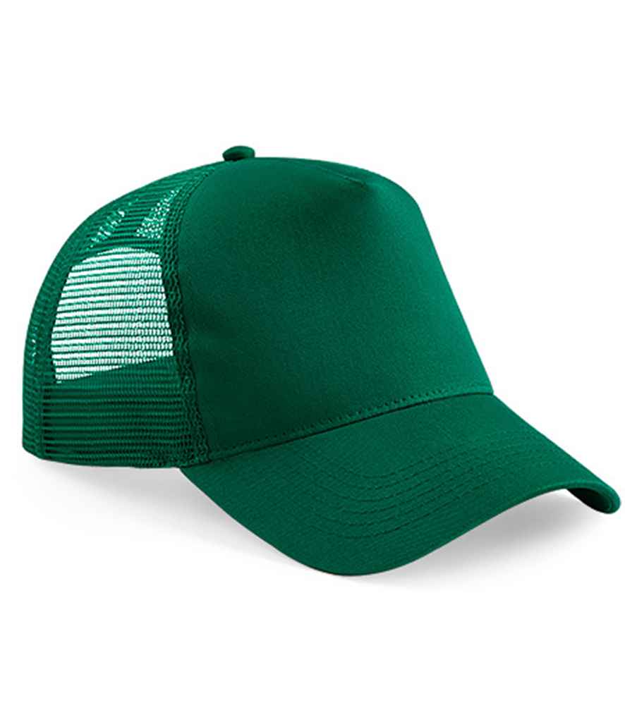 Beechfield Snapback Trucker Cap | Bottle Green/Bottle Green