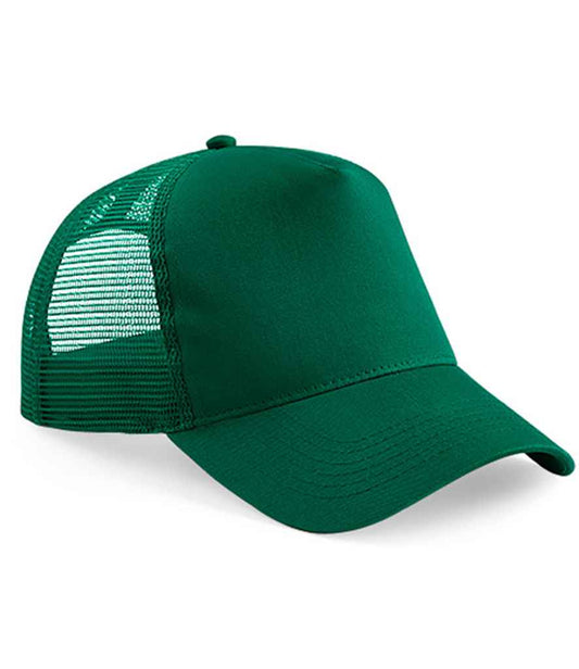 Beechfield Snapback Trucker Cap | Bottle Green/Bottle Green