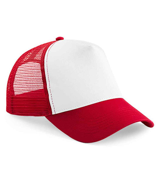 Beechfield Snapback Trucker Cap | Classic Red/White