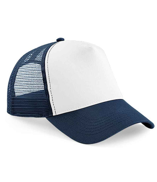 Beechfield Snapback Trucker Cap | French Navy/White