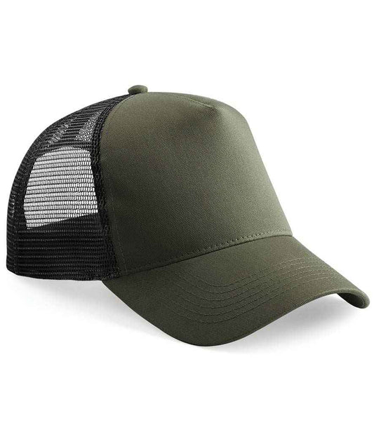 Beechfield Snapback Trucker Cap | Olive Green/Black