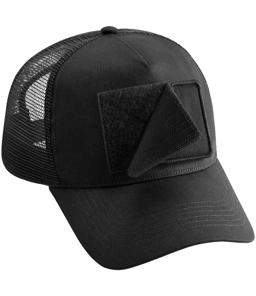 Beechfield Patch Snapback Trucker Cap | Black