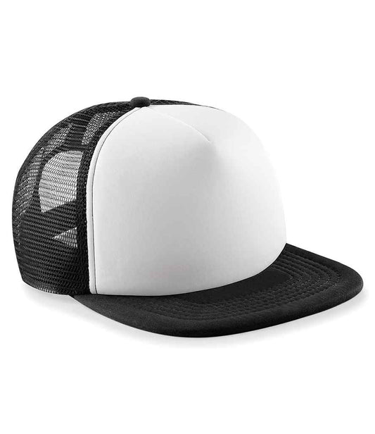 Beechfield Vintage Snapback Trucker Cap | Black/White
