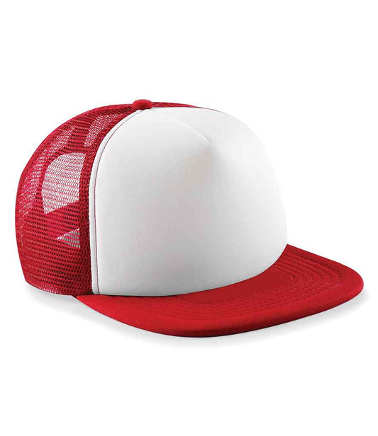 Beechfield Vintage Snapback Trucker Cap | Classic Red/White