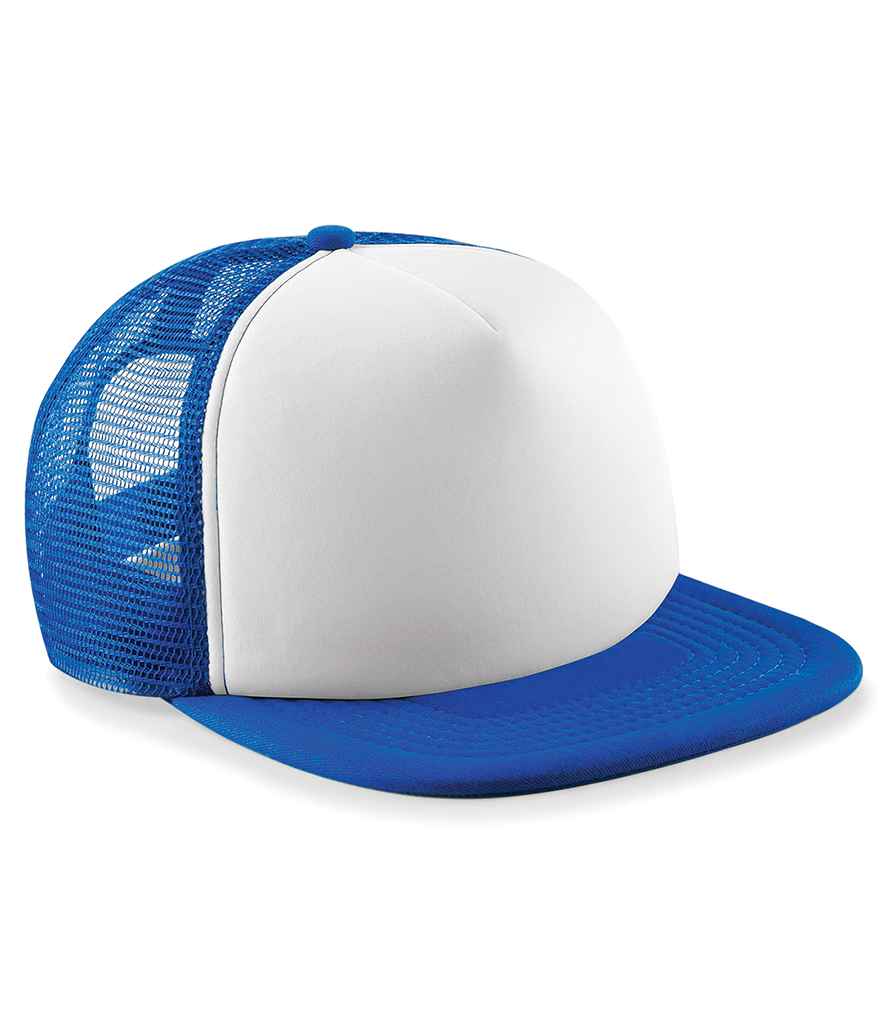 Beechfield Vintage Snapback Trucker Cap | Bright Royal/White