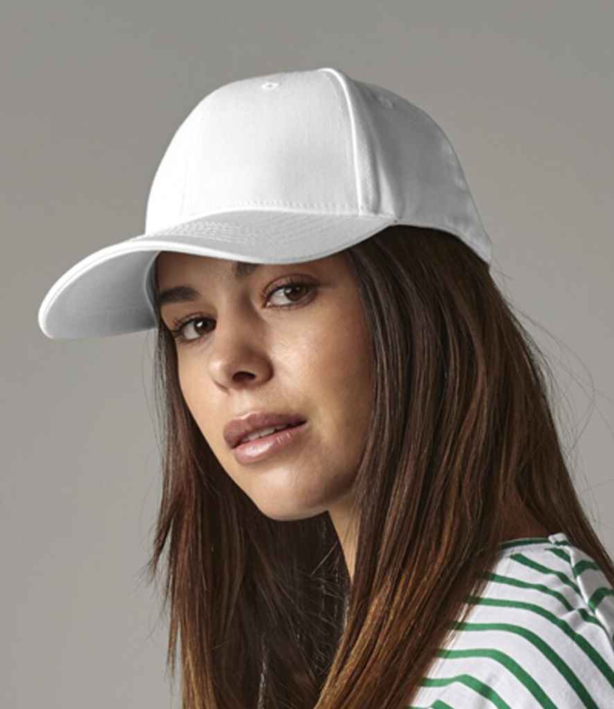 Beechfield Urbanwear 6 Panel Snapback Cap | White