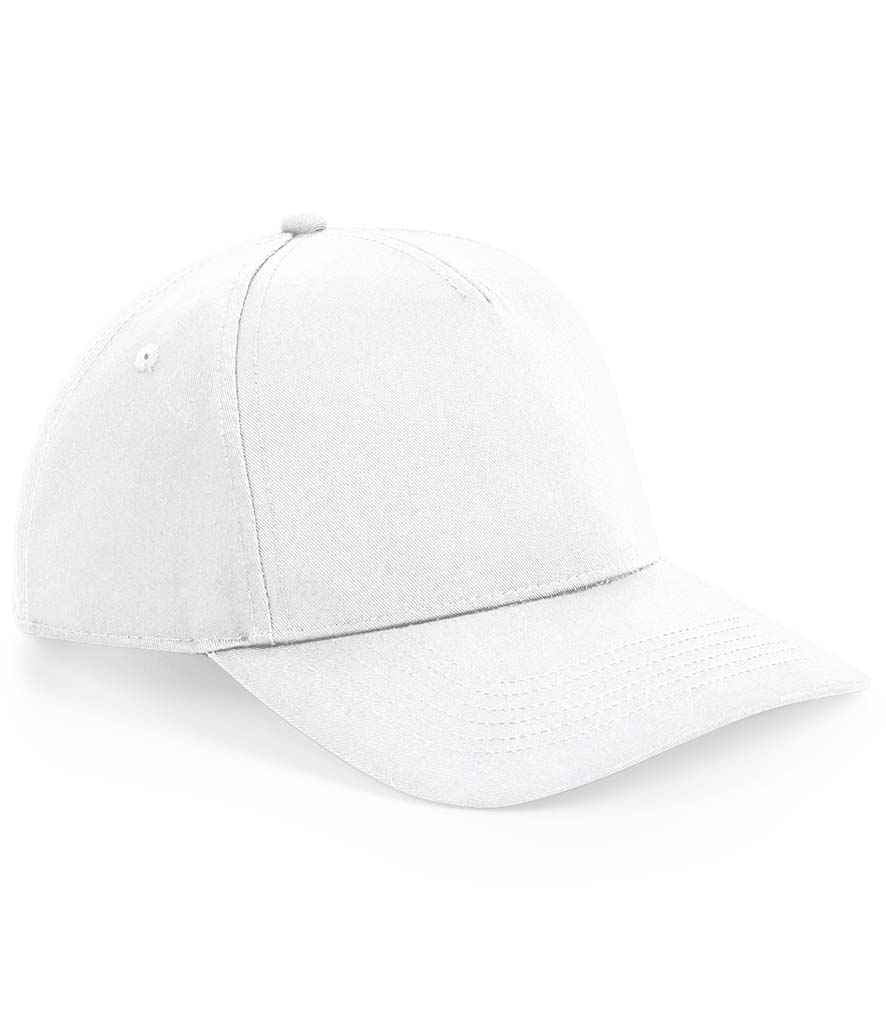 Beechfield Urbanwear 5 Panel Snapback Cap | White