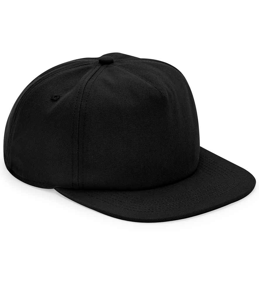 Beechfield Organic Cotton Unstructured 5 Panel Cap | Black