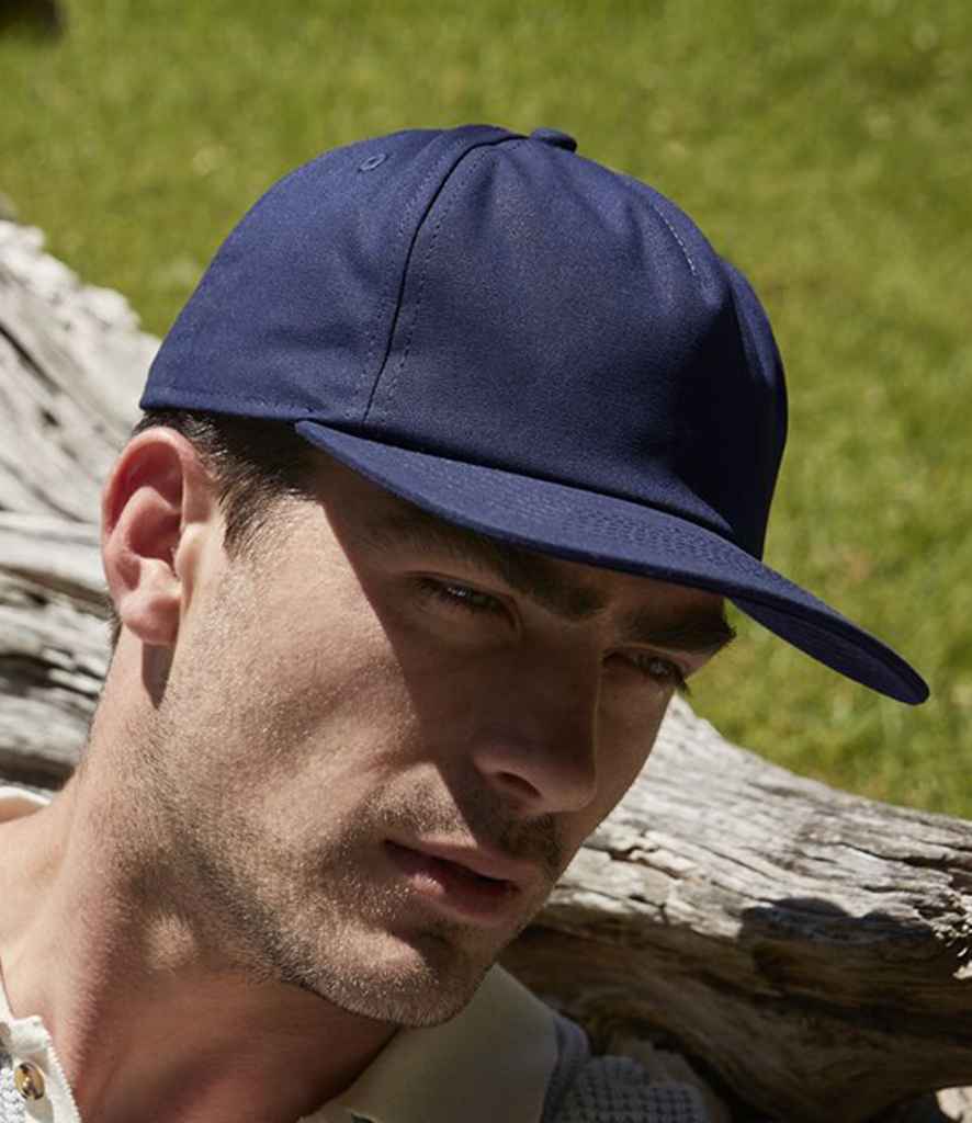 Beechfield Organic Cotton Unstructured 5 Panel Cap | Oxford Navy