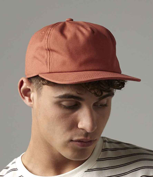 Beechfield Organic Cotton Unstructured 5 Panel Cap | Terracotta