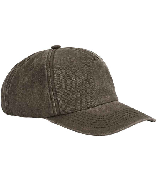 Beechfield Relaxed 5 Panel Vintage Cap | Vintage Brown