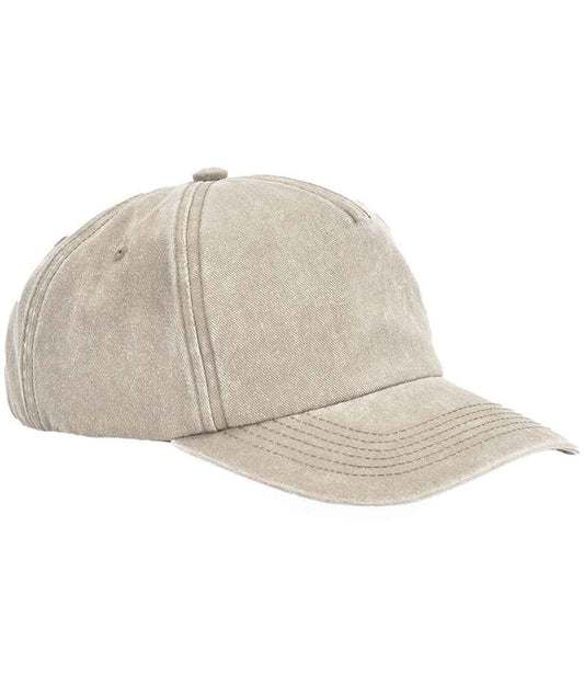 Beechfield Relaxed 5 Panel Vintage Cap | Vintage Stone