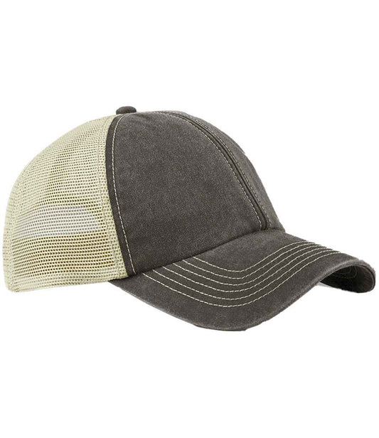 Beechfield 6 Panel Vintage Trucker Cap | Vintage Brown/Stone