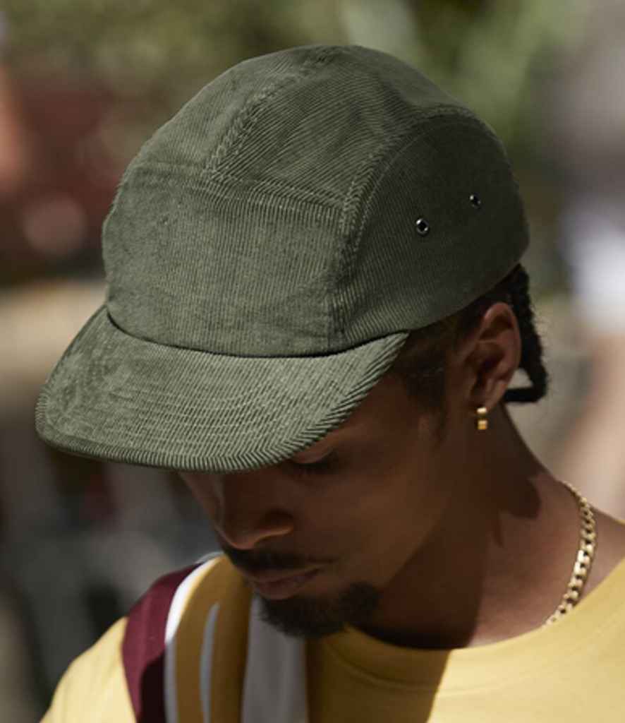 Beechfield EarthAware® Organic Cord Camper Cap | Forest Night