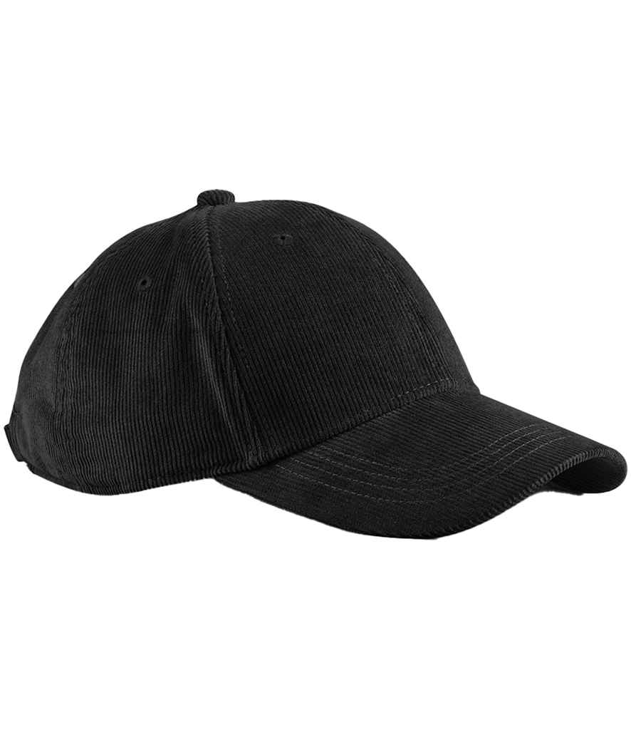 Beechfield EarthAware® Organic Cord Baseball Cap | Black