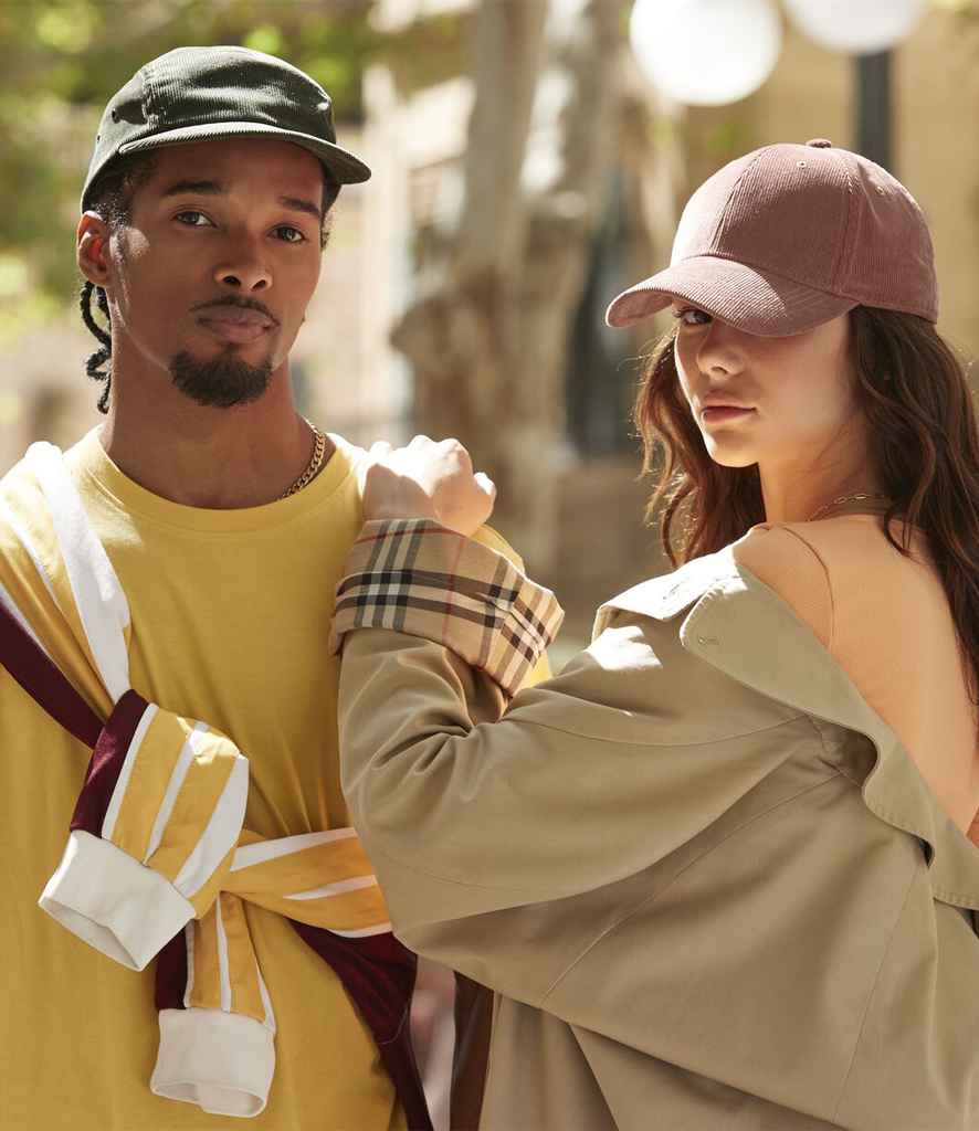 Beechfield EarthAware® Organic Cord Baseball Cap | Forest Night