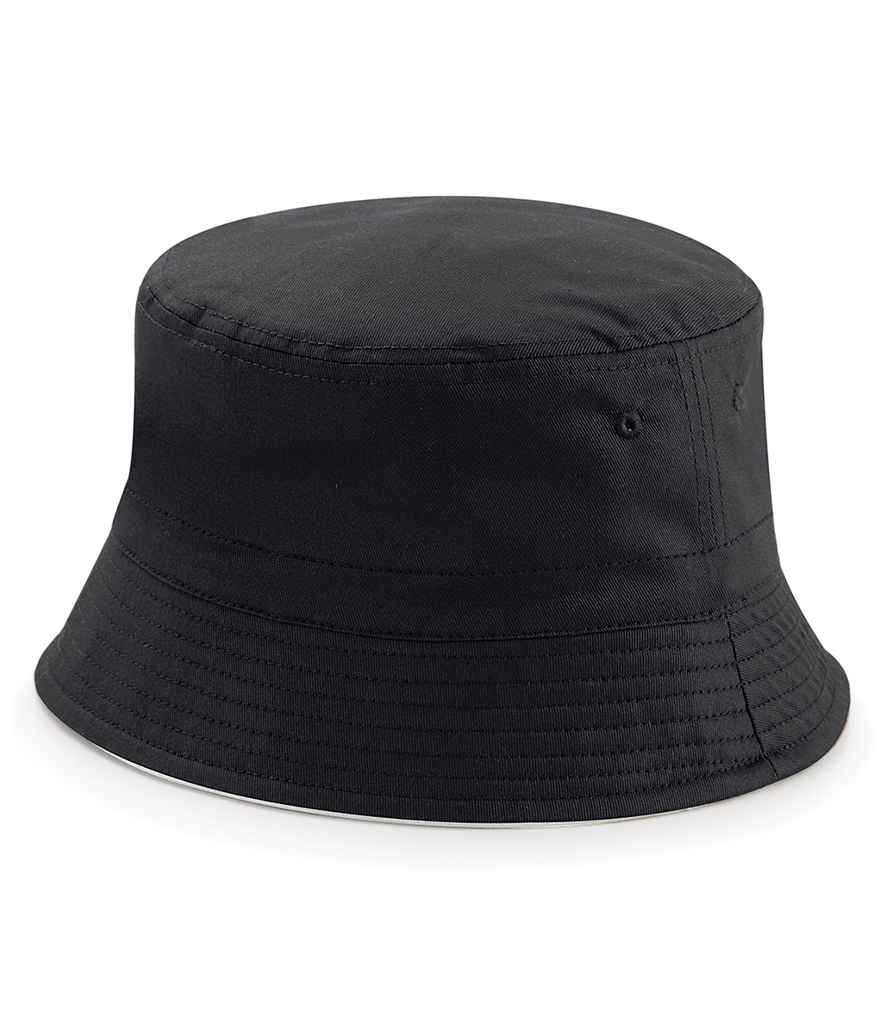 Beechfield Reversible Bucket Hat | Black/Light Grey