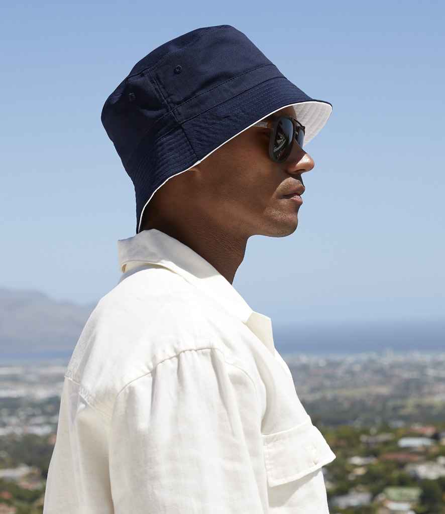 Beechfield Reversible Bucket Hat | French Navy/White