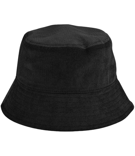 Beechfield EarthAware® Organic Cord Bucket Hat | Black