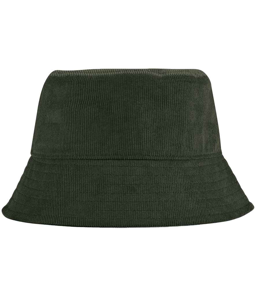 Beechfield EarthAware® Organic Cord Bucket Hat | Forest Night