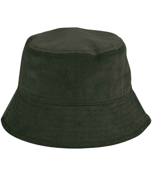 Beechfield EarthAware® Organic Cord Bucket Hat | Forest Night