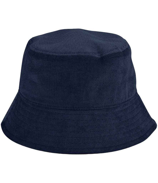 Beechfield EarthAware® Organic Cord Bucket Hat | Oxford Navy
