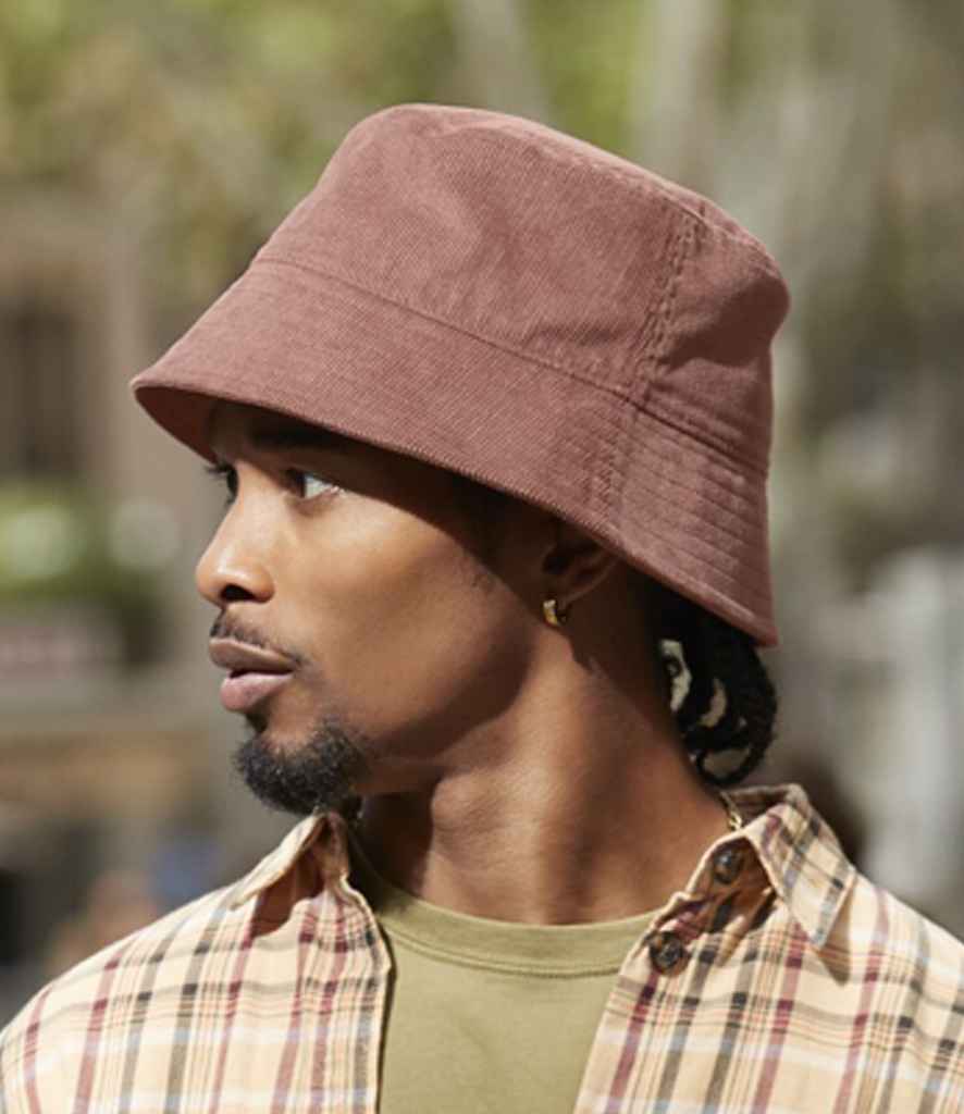 Beechfield EarthAware® Organic Cord Bucket Hat | Redwood