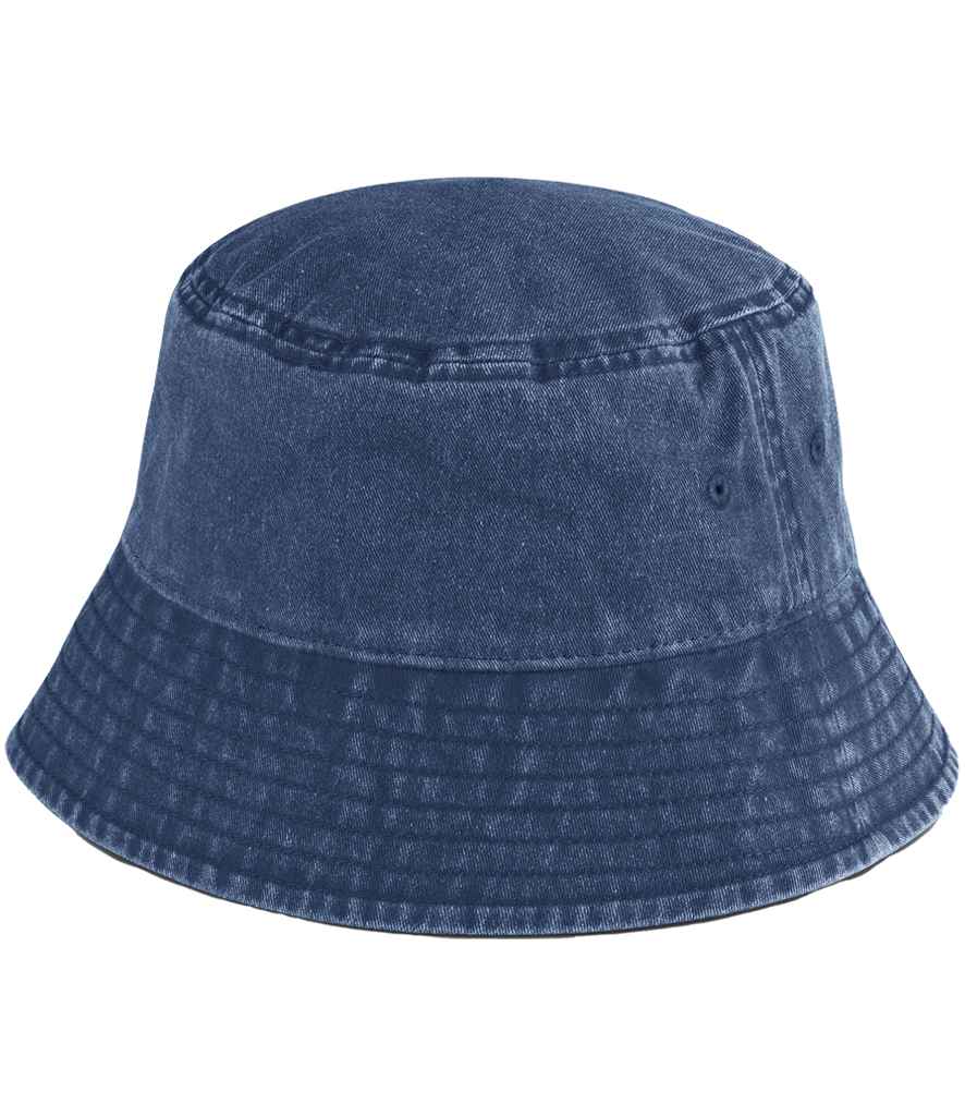Beechfield Junior Vintage Bucket Hat | Vintage Denim