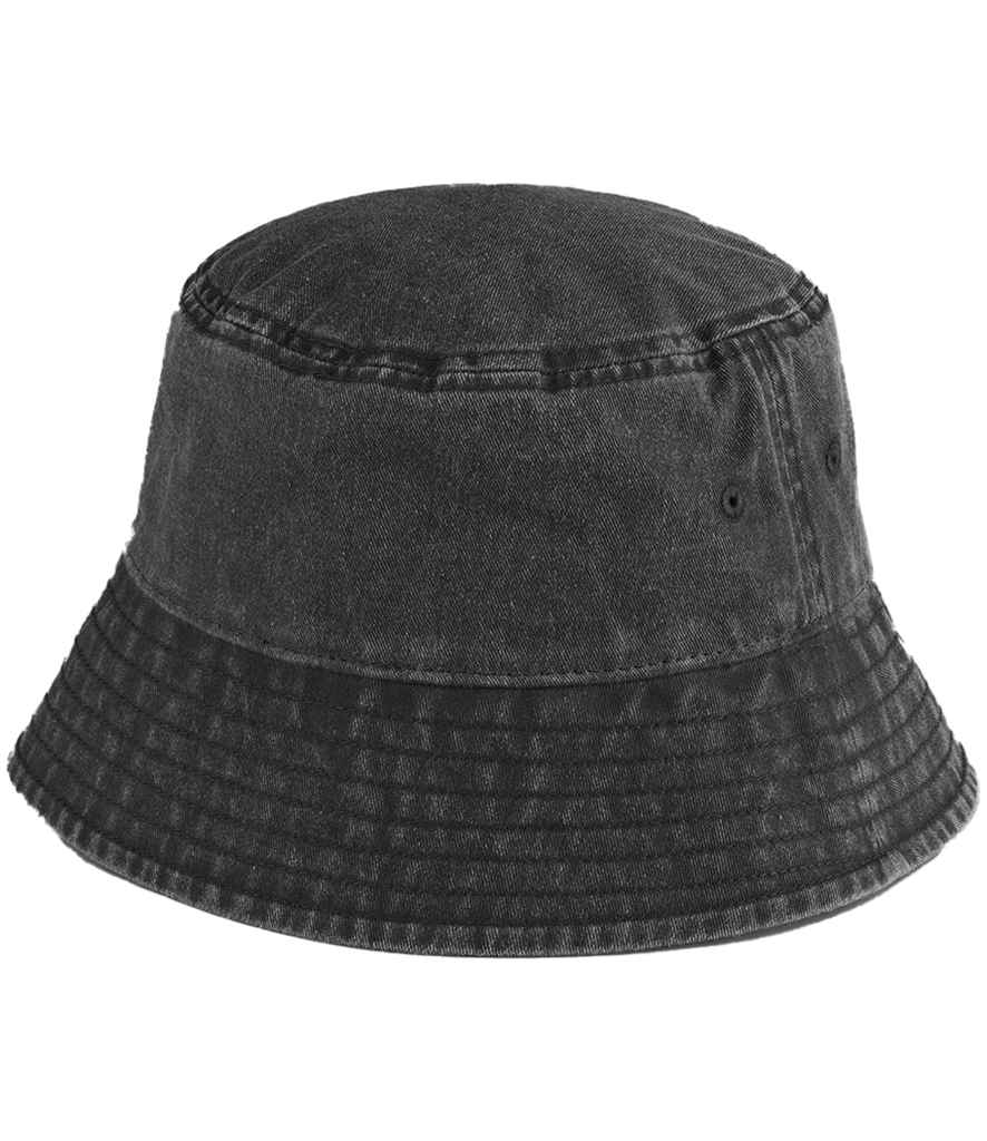 Beechfield Vintage Bucket Hat | Vintage Black