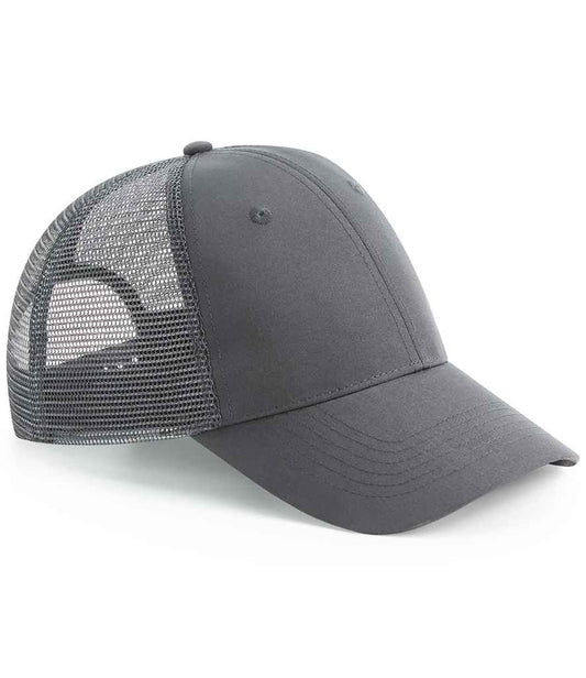 Beechfield Recycled 6 Panel Snapback Trucker Cap | Graphite Grey