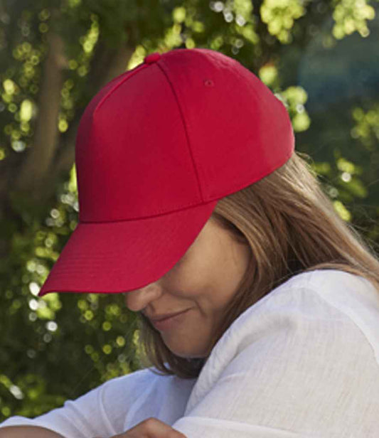 Beechfield EarthAware® Classic Organic Cotton 5 Panel Cap | Classic Red