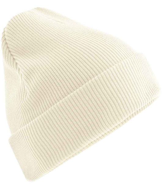 Beechfield Organic Cotton Original Heavyweight Cuffed Beanie | Off White