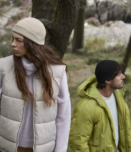 Beechfield Organic Cotton Fisherman Beanie | Almond