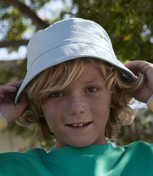 Beechfield Kids Organic Cotton Bucket Hat | Powder Blue