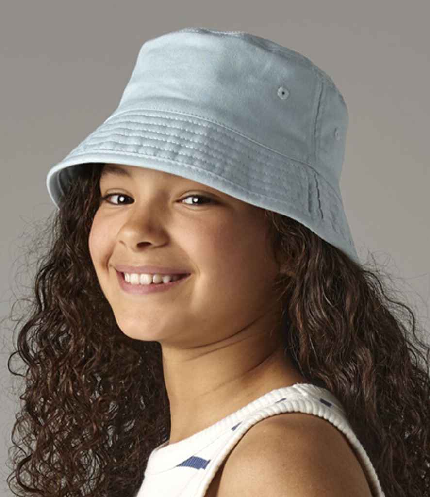 Beechfield Kids Organic Cotton Bucket Hat | Powder Blue