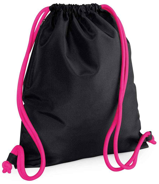 BagBase Icon Gymsac | Black/Fuchsia