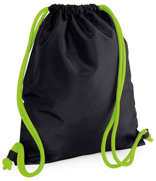 BagBase Icon Gymsac | Black/Lime Green