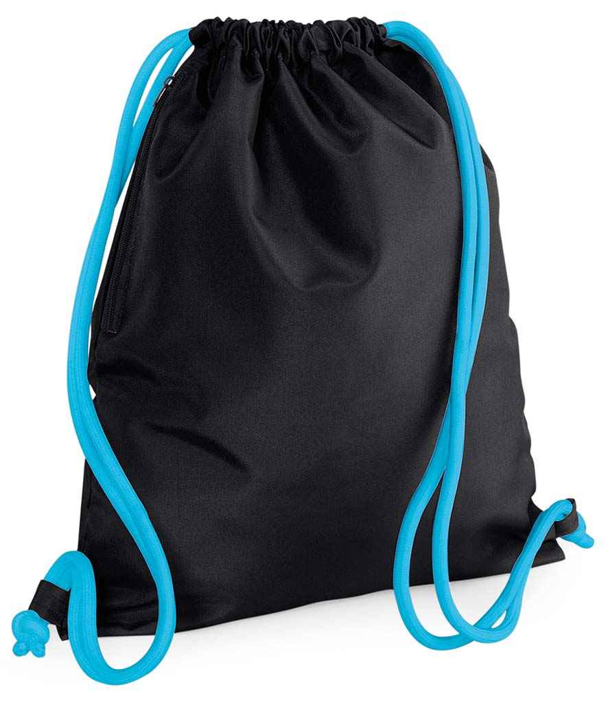 BagBase Icon Gymsac | Black/Surf Blue