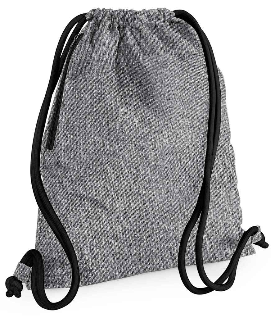 BagBase Icon Gymsac | Grey Marl/Black