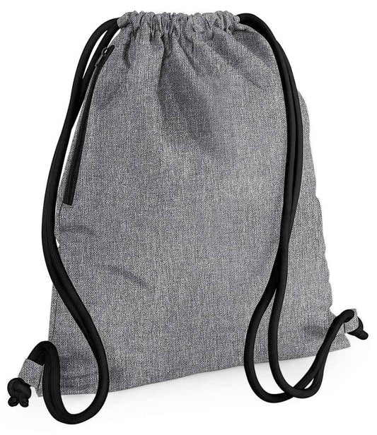 BagBase Icon Gymsac | Grey Marl/Black